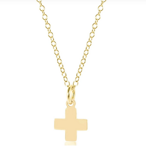 ENEWTON 16" NECKLACE GOLD SIGNATURE CROSS GOLD CHARM