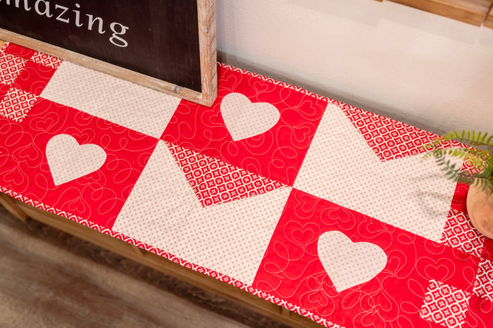 Envelopes and Hearts Table Runner (Downloadable Sewing Pattern)