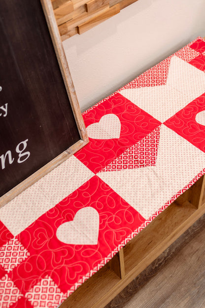 Envelopes and Hearts Table Runner (Downloadable Sewing Pattern)