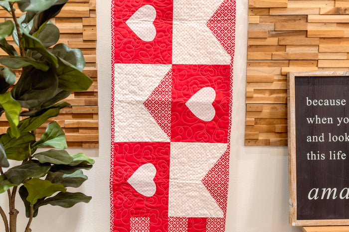 Envelopes and Hearts Table Runner (Downloadable Sewing Pattern)