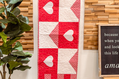 Envelopes and Hearts Table Runner (Downloadable Sewing Pattern)