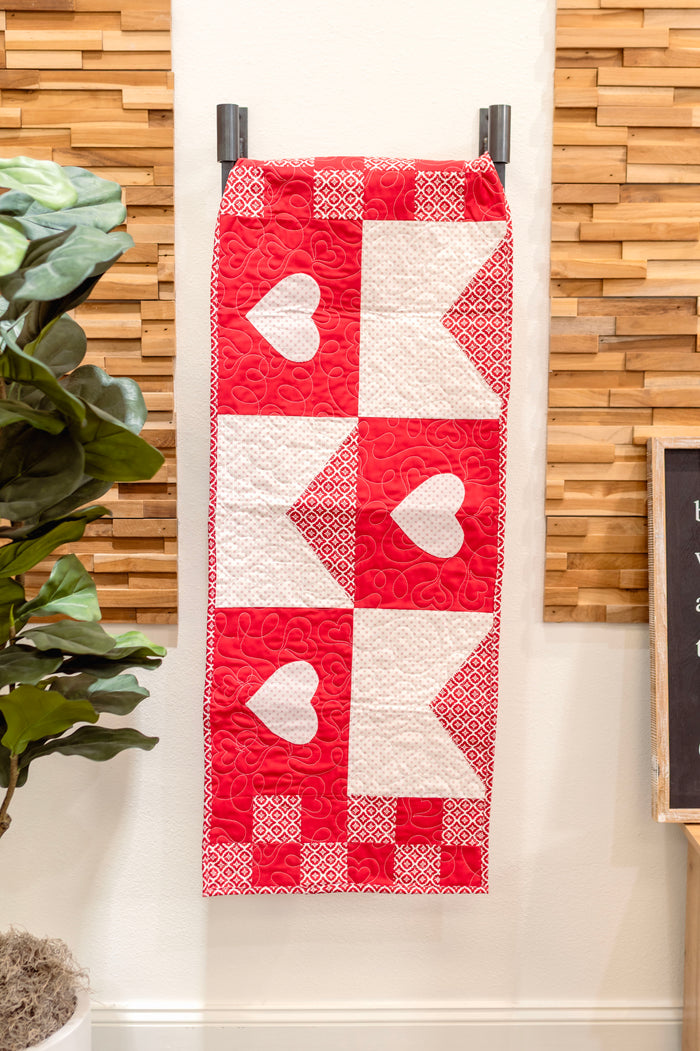 Envelopes and Hearts Table Runner (Downloadable Sewing Pattern)
