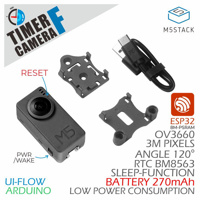 ESP32 PSRAM Timer Camera Fisheye (OV3660) - m5stack-store