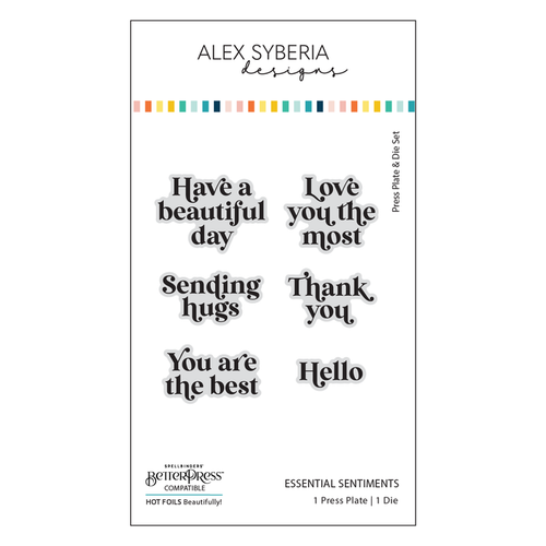 Essential Sentiments Press Plate & Die Set