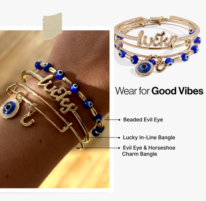 Evil Eye Bangles Set of 3