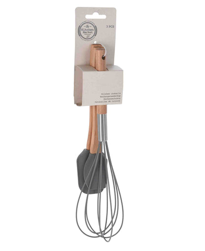 Excellent Houseware 3 Piece Tool Set - Grey