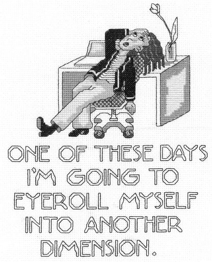 Eyeroll Counted Cross Stitch Leaflet