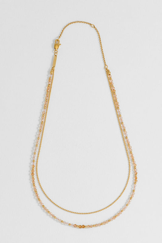 Faceted Citrine Duo Necklace