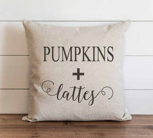 Fall Pillow Cover Pumpkins + Lattes