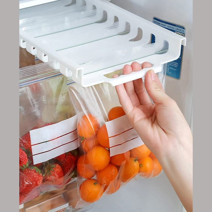Fine Living Refrigerator Storage Bag Rack - White