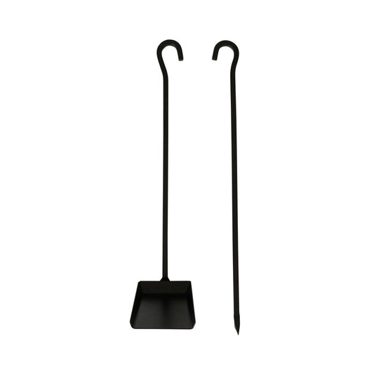 Fire Pit Shovel & Poker Set Black