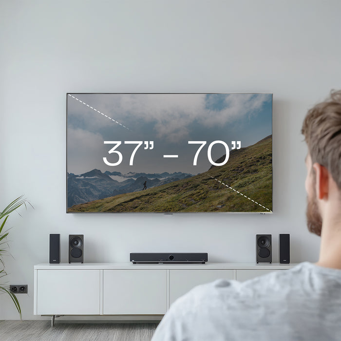 Electric TV Wall Mount elevates your screen to a comfortable viewing height.