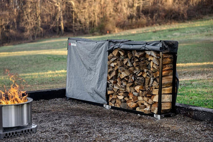 This is an image of the Breeo firewood rack with the expansion kit.