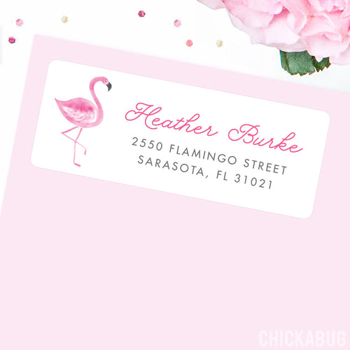 Flamingo Address Labels