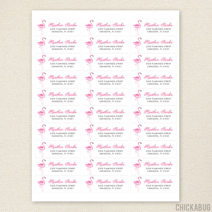 Flamingo Address Labels