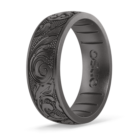 Etched Signature Silicone Rings - Flourish
