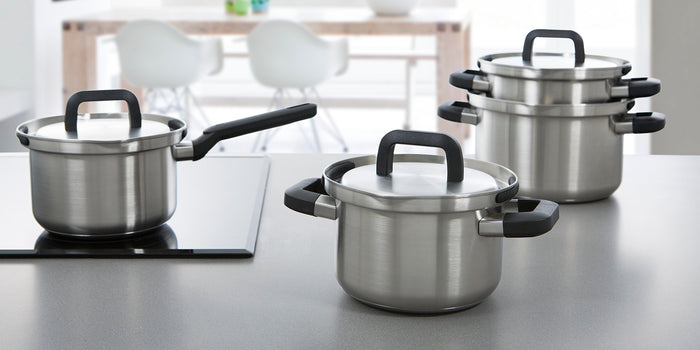 Flow Cool pannenset 4-delig zilver in keuken