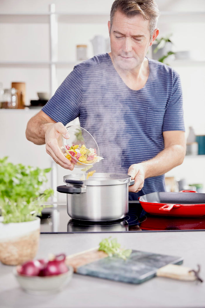Flow Cool pannenset 4-delig zilver kookplaat
