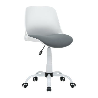 Folding Back Swivel Task Chair, White 18617