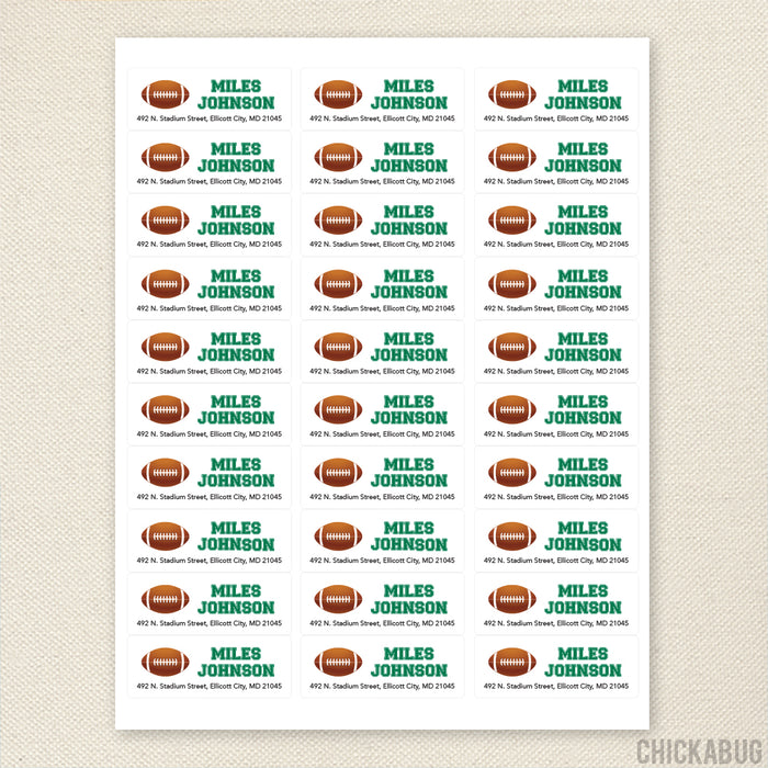 Football Address Labels