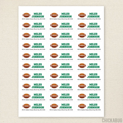 Football Address Labels