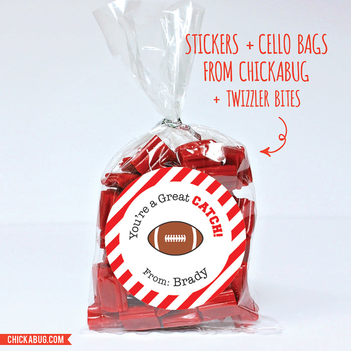Football Valentine's Day Stickers