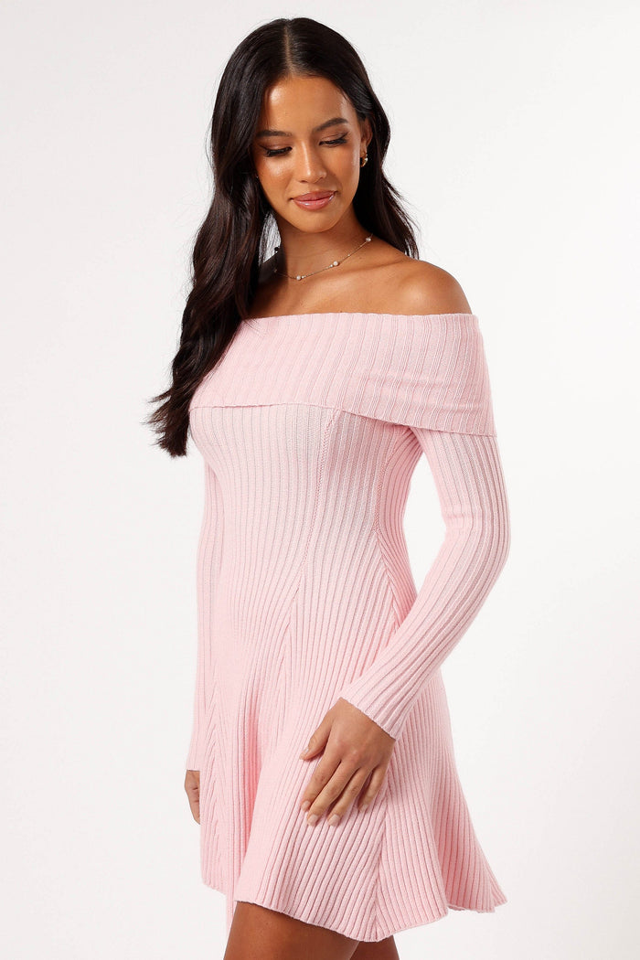 Petal and Pup USA DRESSES Francisco Long Sleeve Mini Dress - Pink
