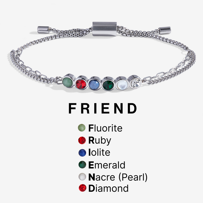 Friend Hidden Message Acrostic Bolo Bracelet