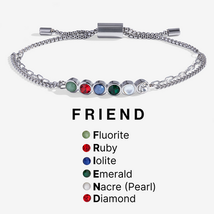 Friend Hidden Message Acrostic Bolo Bracelet