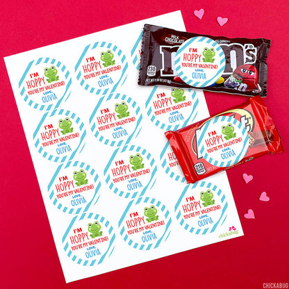 Frog Valentine's Day Stickers