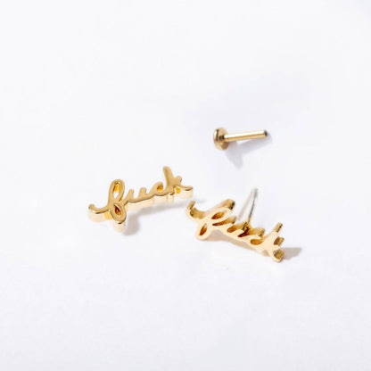 Fuck Script Flat Back Studs