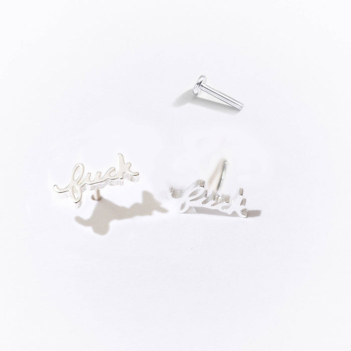 Fuck Script Flat Back Studs