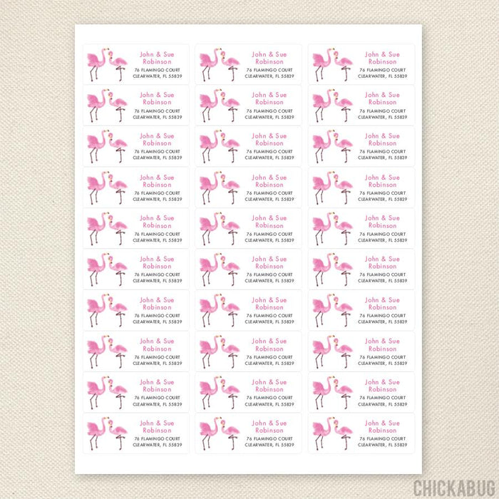 Fun Flamingo Address Labels