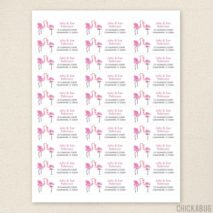 Fun Flamingo Address Labels