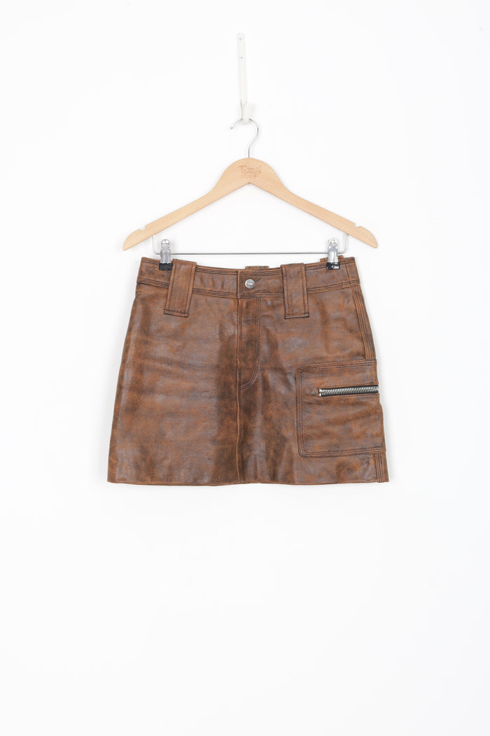 Ganni Womens Brown Mini Skirt Size 36
