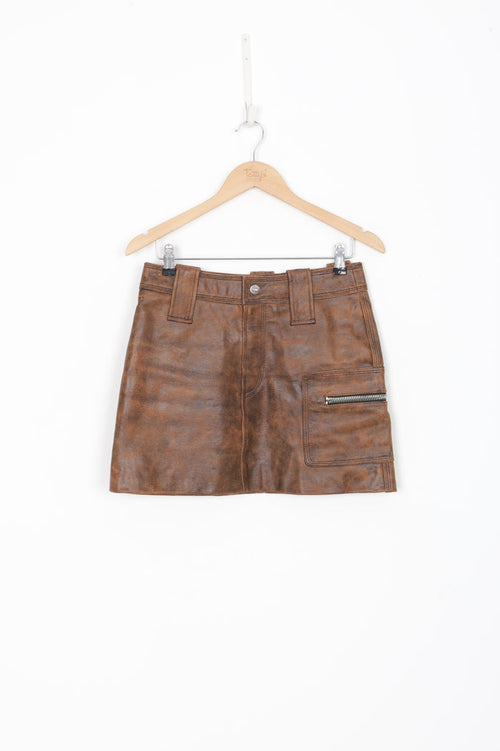 Ganni Womens Brown Mini Skirt Size 36