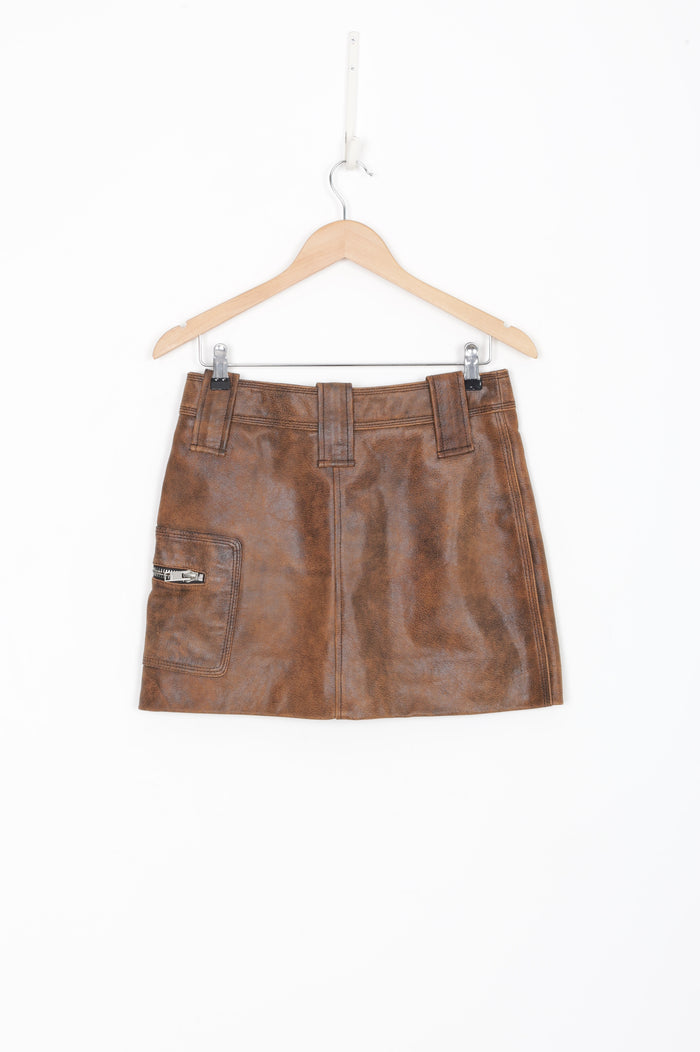 Ganni Womens Brown Mini Skirt Size 36