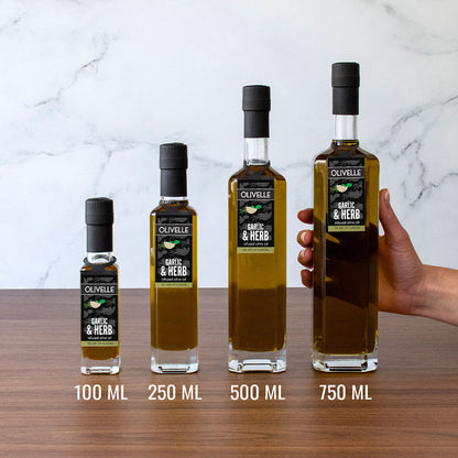 Garlic & Herb Infused Olive Oil Bottle Size