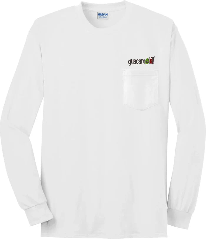 Gildan Ultra Cotton 100% US Cotton Long Sleeve T-Shirt with Pocket