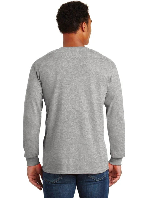 Gildan Ultra Cotton 100% US Cotton Long Sleeve T-Shirt with Pocket