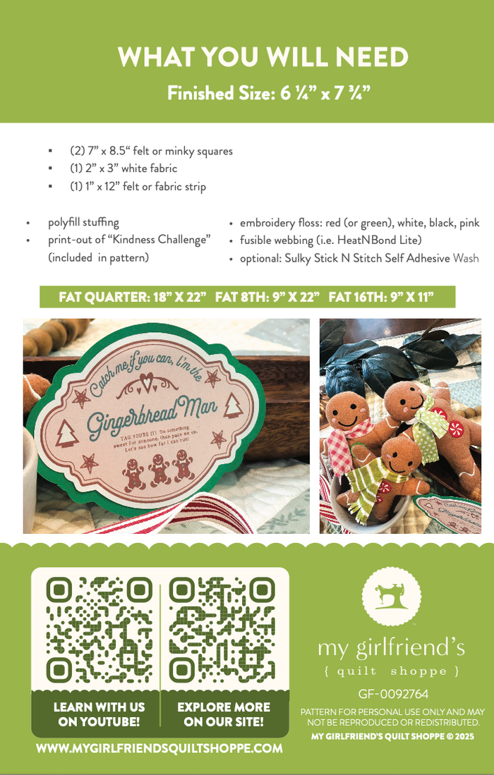 Ginger Buddy: Sewing Version (Downloadable Sewing Pattern)