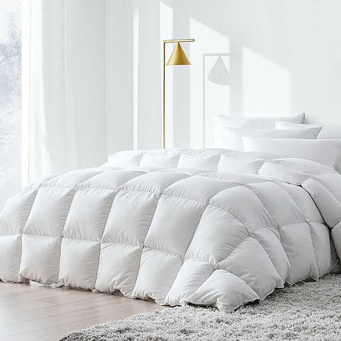 Giselle Bedding Duck Down Feather Quilt 500GSM King Size -Home Living Store - -