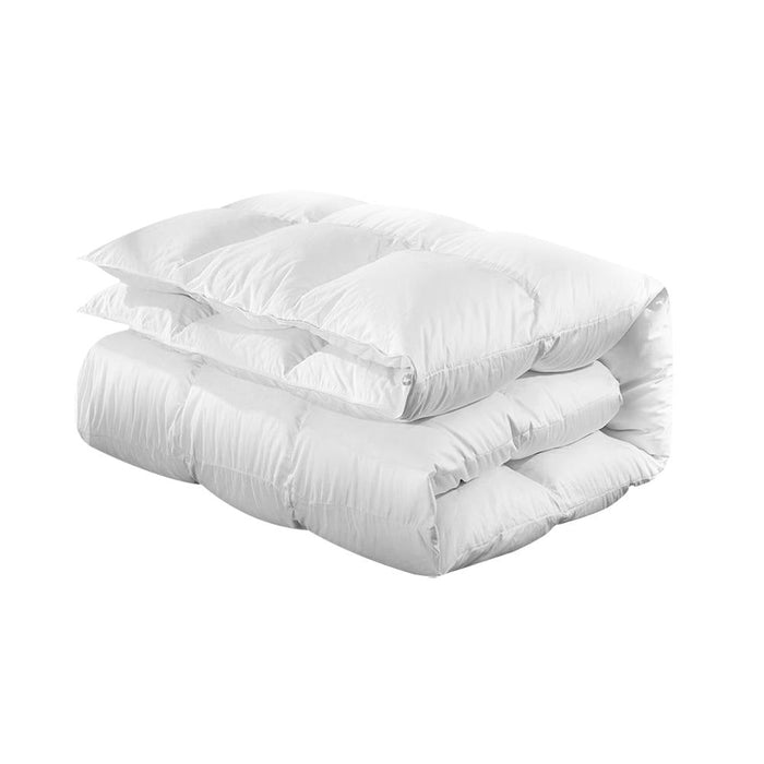 Giselle Bedding Duck Down Feather Quilt 500GSM King Size -Home Living Store - -