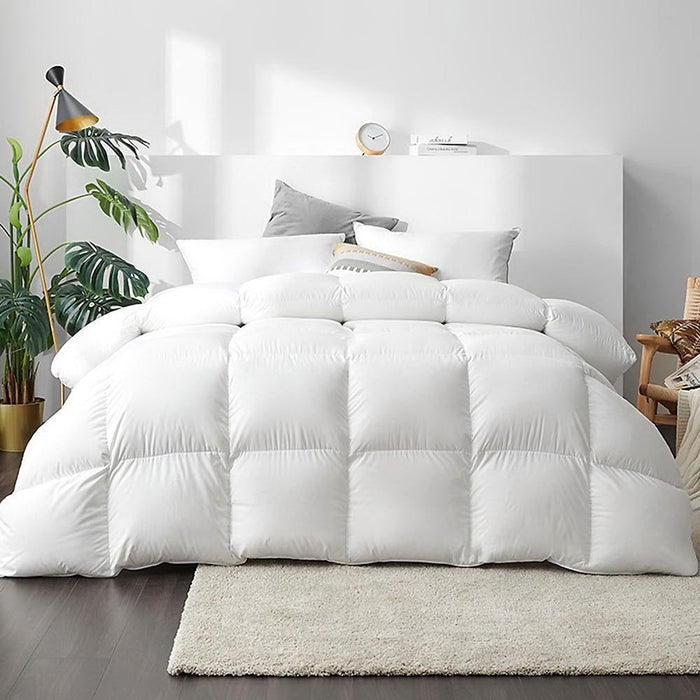 Giselle Bedding Duck Down Feather Quilt 700GSM Queen Size -Home Living Store - -
