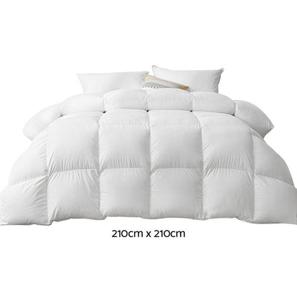 Giselle Bedding Duck Down Feather Quilt 700GSM Queen Size -Home Living Store - -