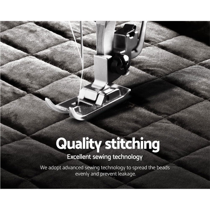 Giselle Bedding Faux Mink Quilt Queen Size Charcoal -Home Living Store - -