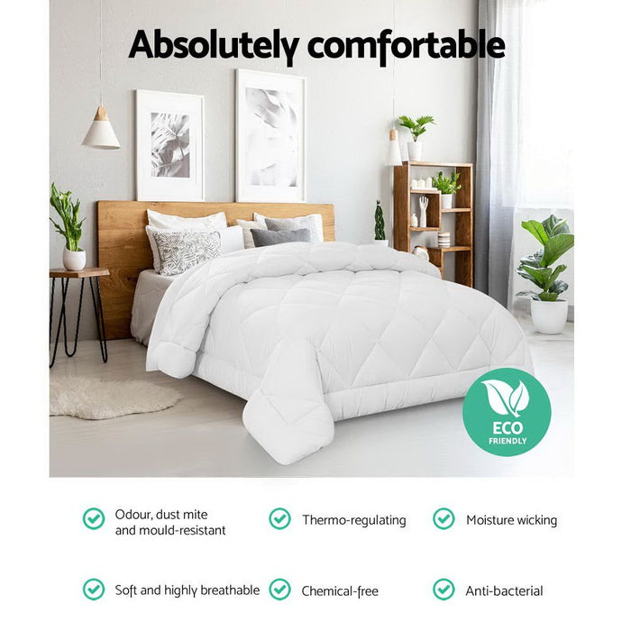 Giselle Bedding King Size 700GSM Microfibre Bamboo Microfiber Quilt -Home Living Store - -