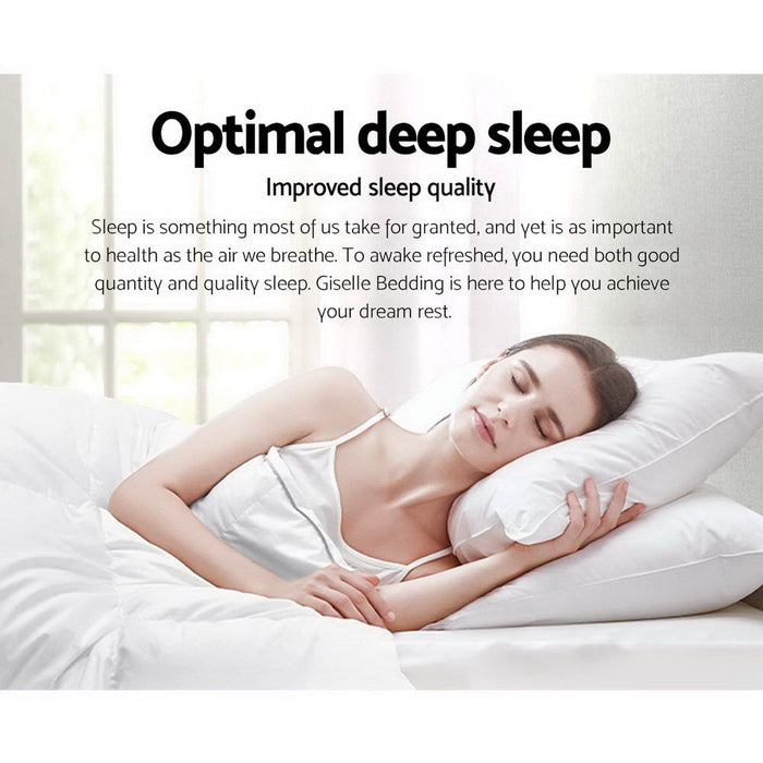 Giselle Bedding Queen Size 400GSM Microfibre Bamboo Microfiber Quilt -Home Living Store - -