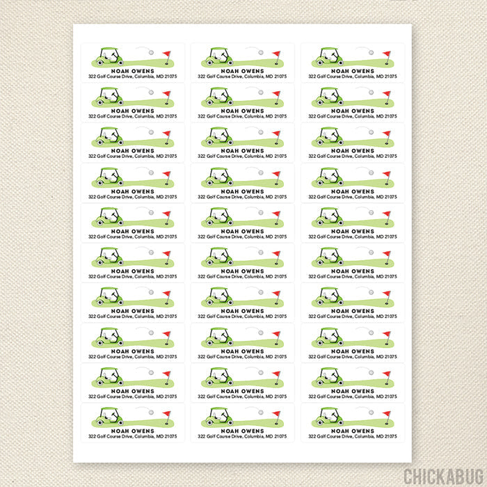 Golf Address Labels