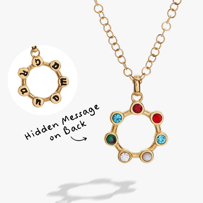 Grandma Hidden Message Acrostic Necklace